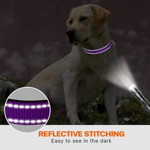 Collier réfléchissant rembourré doux personnalisé pour animaux de compagnie collier de chien en <span class=keywords><strong>nylon</strong></span> réglable pour chiens de taille moyenne - Product Image 2