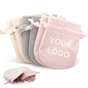 Sacs en velours personnalisés transfrontaliers avec logo, pochettes à bijoux en velours floqué anti-poussière pour cadeaux, vente en gros - Product Image 1