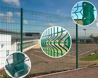 Clôture de jardin en treillis soudé galvanisé 3D courbé, prix usine, vente chaude