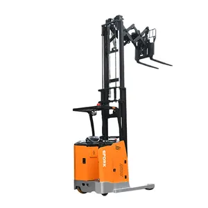 2 Ton Electric Forklift New Double Reach Deep Truck with Forward Moving Double Scissor Fork Reliable Engine Motor Pump