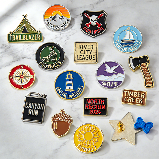 High Quality Rectangle Made in China Cartoon Clothing Pins Coach Designer Pins Luxury Pin
