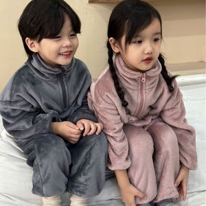 <span class=keywords><strong>Pigiama</strong></span> in Flanella per Bambini Nuovo Set Autunno e Inverno Abbigliamento da Notte per Ragazzi e Ragazze Vestiti da Casa per Bambini - Product Image 4