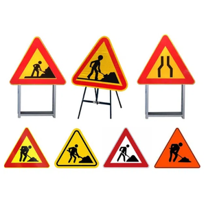 Personalizzazione professionale standardizzata riflessione impermeabile ignifuga di alta qualità triangolo di avvertimento di sicurezza cartello - Product Image 1