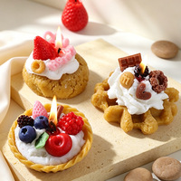 Huisdecoratie Verjaardagsparty Cadeau Handgemaakte Novelty Geurkaarsen Groothandel Realistische Desserttaartvormige Geurende Sojawas Kaars