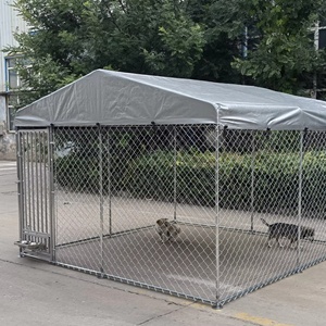 Multifunctional Metal Wire Mesh Walk in <strong>Large</strong> <strong>Dog</strong> <strong>Play</strong> <strong>Pen</strong> With Sun-proof Top - Product Image 1
