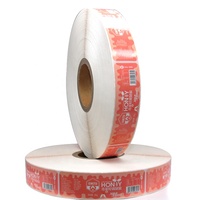 Étiquettes autocollantes personnalisées pour pots de miel, étanches, de qualité alimentaire, en rouleau, découpées à la forme, en PVC, pour l'emballage de confiture, de gelée, de lait en bouteille