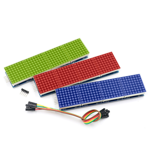 MAX7219 32x8 4-in-1 โมดูลจอแสดงผล LED ไอซีดอทเมทริกซ์พร้อมสายไฟ 5 พินสำหรับอาร์ดูโน่และราสเบอร์รี่ปี่ - Product Image 1