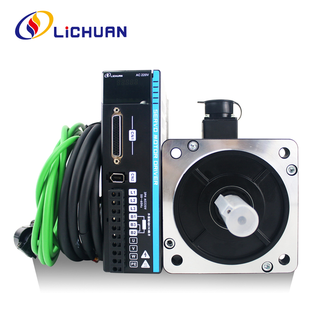 Lichuan A5 2.3KW AC Servo Motor with Driver 220V 1500RPM IP66 9.5A 15N.m AC Servo Motor Drivers Kit for Laser/Automated Machine