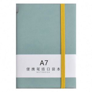A5 Custom Loose-Leaf Leather <b>Journal</b> with Sewing Binding & Elastic Band Color Printed Soft Notebook for Gift in Stock - Product Image 1