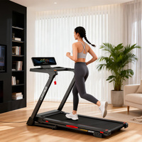 2026 Treadmill Rumah Baru 1.5HP Lipat Elektrik Mesin Lari Otomatis Miring 1-14KM/Jam Kecepatan Peralatan Kebugaran Harga Pabrik