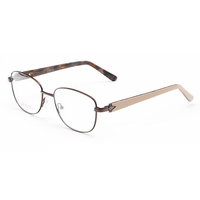 WHEF- CD9602 Nouvelle Arrivée Montures de Lunettes Optiques Rondes en Métal de Haute Qualité pour Tous Types de Visages avec Branches en Acétate