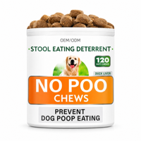 Hsviko No Poo Chews – Complément Canin Anti-Coprophagie à Base de Foie de Canard – Friandises Tendres – Marque Privée OEM – Vente en Gros