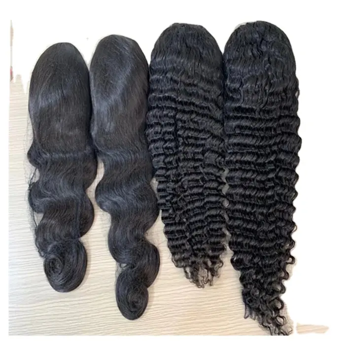 Wholesale Cheap Virgin Malaysian 100% Human Hair High Quality 10 To 40 Inch Deep Wave Wig,Body wave Frontal Wig