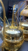 Chauffe-Plat Professionnel 8L Doré avec Couvercle Dôme Classique – Maintien au Chaud des Aliments pour Grands Réceptions et Banquets