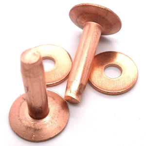 Rivets en cuivre massif M3.3x9mm pour artisanat du cuir, rivets et goujons pour ceintures en cuir, pour produits en cuir - Product Image 1