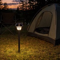 Lampe de camping LED portable rechargeable et éclairage de tente, étanche IP44, double température de couleur (blanc chaud/lumière du jour) pour usage en jardin