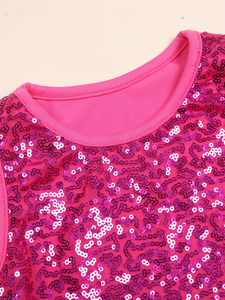 OEM ODM en stock, robe scintillante sans manches pour occasions spéciales, cosplay, <span class=keywords><strong>chanteuse</strong></span>, concours de beauté, 3-14 ans, un cadeau glamour et élégant - Product Image 3