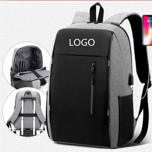 Sac à dos décontracté grande capacité pour homme, idéal pour ordinateur portable, avec fermeture éclair, en polyester, personnalisable avec logo, style tendance – Offre Spéciale - Product Image 1