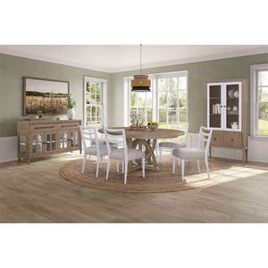 DB Ladderback Side Dining <b>Chair</b> Ocean Colored Finish Set 2 for Home <b>Restaurants</b> Farmhouse Contemporary Comfortable Backrest - Product Image 2