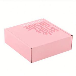 Cajas de Embalaje de Papel de Alta Calidad, Impresión de Envío, Cajas de Embalaje de Lujo Plegables, Caja de Cartón Corrugado Rosa - Product Image 3