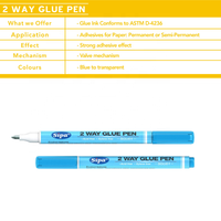 SGU01 SIPA Usine Métal Pointe Glitter Liquide Colle Stylo Bleu à Transparent pour Arts et Artisanat