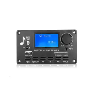 Módulo de placa de decodificação para MP3 player, slot para cartão TF, módulo remoto de decodificação USB FM para carro, com chamada e gravação Bluetooth