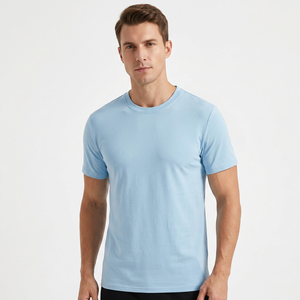 T-shirt en coton tricoté grande taille pour homme 180g respirant anti-boulochage, vente en gros, approvisionnement direct usine, service OEM - Product Image 1