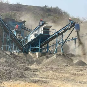 Usine de machines de construction pour la construction routière avec concasseur à mâchoires et unité de criblage robuste - Product Image 1