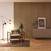 Panneau acoustique personnalisé Kasaro en placage de chêne, panneau mural acoustique 3D en bois, panneaux muraux insonorisants modernes, panneaux acoustiques en MDF
