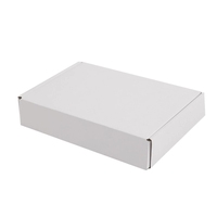 Boîtes d'expédition en kraft blanc avec logo personnalisé, boîtes d'expédition en carton ondulé, boîte à courrier recyclable, boîte cadeau pour cosmétiques et vêtements