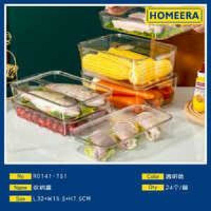 Scatola organizzatore trasparente cesto di plastica all'ingrosso per la conservazione degli alimenti e contenitore - Product Image 1