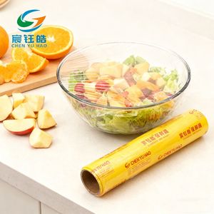 Grosir kemasan makanan katering bungkus plastik transparan tahan panas Pvc plastik peregangan Film perekat gulungan Jumbo - Product Image 4