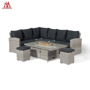 आधुनिक पैटिको फर्नीचर आउटडोर गार्डन सोफे के साथ फर्नीचर आउटडोर गार्डन सोफा - Product Image 5