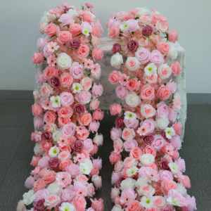 Luxe Soie Artificielle Bourgogne Rose Longue Fleur Coureur Mousse Titulaire Chic <span class=keywords><strong>De</strong></span> Mariage Événement Lieu Table Décoration Fournitures - Product Image 6