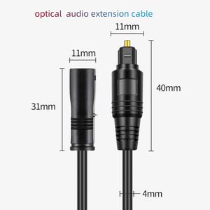 <span class=keywords><strong>Cable</strong></span> de extensión de fibra óptica de <span class=keywords><strong>Audio</strong></span> SPDIF cuadrado macho hembra Digital 0,5 canales Toslink TV Conexión de sonido 5,1 M 1m 2m 3m - Product Image 4