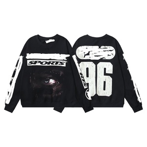 Venta Directa de Fábrica, Camiseta de Manga Larga Informal Holgada para Hombre y Mujer, de Algodón Puro con Estampado NFC de Moda Hell and Star - Product Image 4