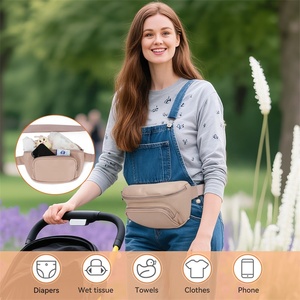 Bolsa de Cintura Plegable Impermeable Color Nude, Espaciosa y Portátil, para Mamá y Papá, Unisex - Product Image 6