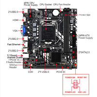 H61 Motherboard Desktop OEM baru mendukung Celeron/Pentium/Core LGA1155 prosesor 16GB Dual-Channel DDR3 mother board harga bagus