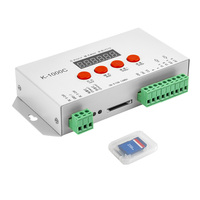 Pixel LED controlador T-1000S K-1000C K-8000C tarjeta SD programable ws2811 ws2812b WS2815 SK6812 de tira LED RGB píxel controlador