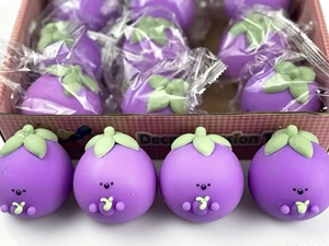 Juguetes Blandos de Peluche con Forma de Bollo de Dibujos Animados, Frutas y Verduras, Juguetes Sensoriales Antiestrés, Caja de Juguetes Fidget - Product Image 3