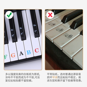 Keyboard Piano <b>Key</b> Sticker Transparent Note <b>Labels</b> For Learning Music 886154 - Product Image 4