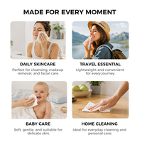 Serviettes de Visage Compressées Non Tissées Écologiques, Épaissies et Portables, Lingettes Magiques Biodégradables pour Voyage, Emballées Individuellement