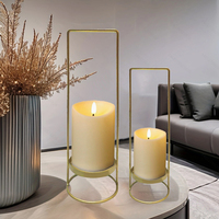 Porte-bougie en métal pour la décoration de la maison, lanternes de table pour les occasions de mariage et festives comme Noël et Pâques