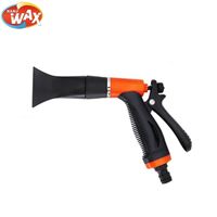 Nano Wax P4 Noir – Pistolet pulvérisateur de mousse pour lavage auto, en acier inoxydable et plastique, avec buse plate large type bec de canard, pour l'esthétique automobile