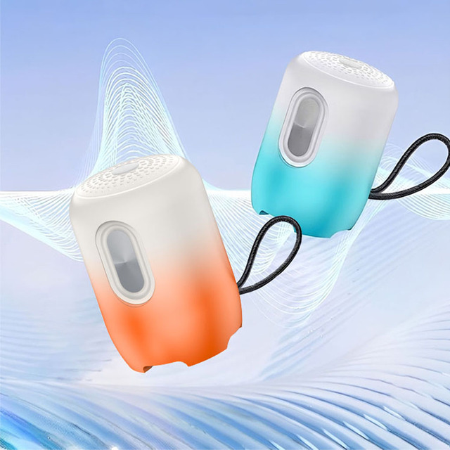 Portable Wireless Speaker with TWS Stereo Pairing Dynamic RGB Lighting Lanyard for Party Outdoor Computer Mobile Phone
