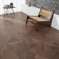Apolloxy Nouveauté Populaire Parquet en Bois d'Ingénierie Multicouche à Motif Feuille de Lotus Quatre Couleurs