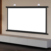 Écran de projection commercial portable et mobile de 120 pouces 16:9 blanc mat, pliable rapidement, de haute qualité, à fixation murale – Offre Spéciale