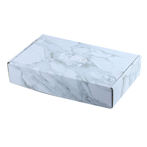 Boîte en carton ondulé, boîtes d'impression de couleur marbre, ensemble de boîtes à rabat, emballage et carton d'expédition, vente en gros, échantillon gratuit - Product Image 2