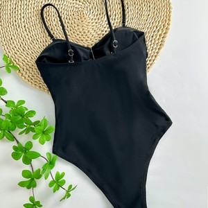 प्रशिक्षण स्विमसूट कस्टम स्विमसूट ठोस खाली हाई लेग लक्जरी सेक्सी वन-पीस स्ट्रिंग बिकनी सेट एक कंधे की उच्च कट वाली महिला स्विमसूट - Product Image 4