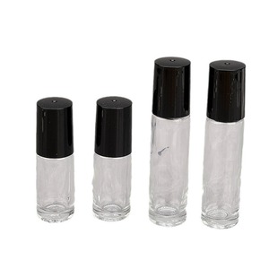 LK Packaging Perfume Roll-On 5ml <b>10ml</b> White Black Superior Square Marble Base Glass <b>Bottle</b> Matte Surface Beech Walnut Cap - Product Image 2